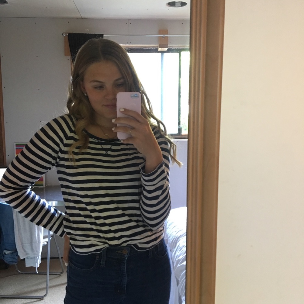 Long sleeve stripped tee